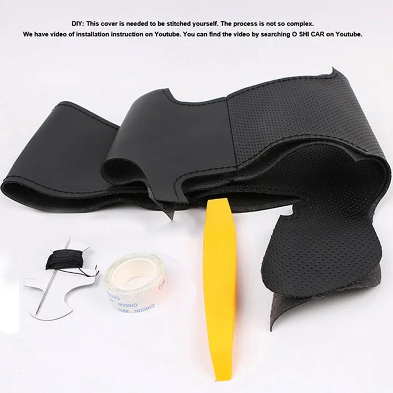 DIY ized Car Steering Wheel Cover For Kia Sorento 2015 Auto Artificial Leather Steering Wrap