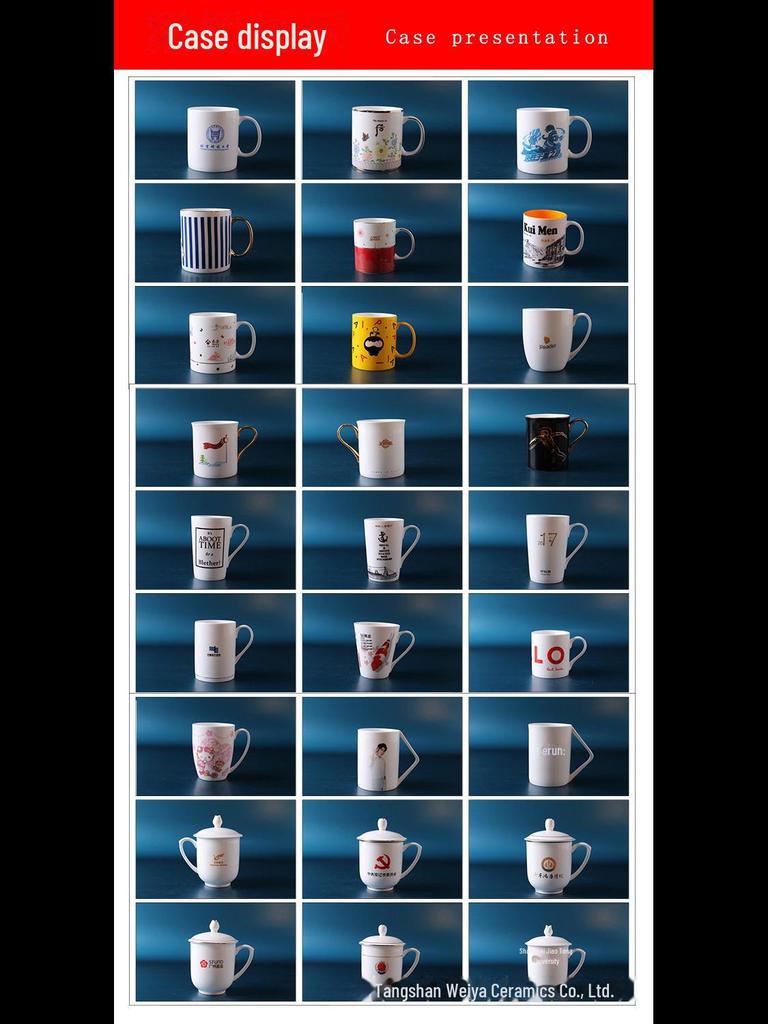 Tangshan Creative Bone Porcelain Mug - Ceramic Coffee & Milk Cup with Printed Logo