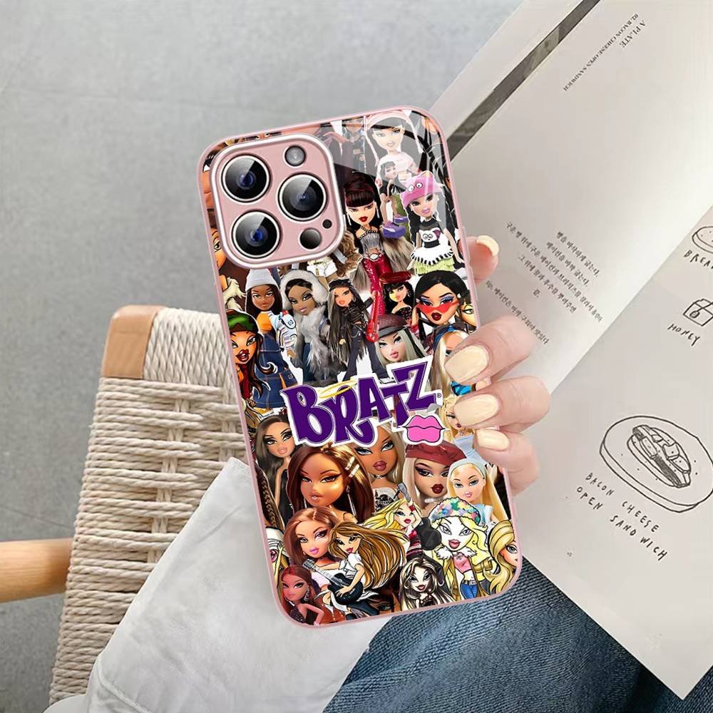 Cute B-Bratz Doll Tempered Glass For Iphone 14 13 12 11 Pro Mini XS MAX 14Plus X XS XR Fundas