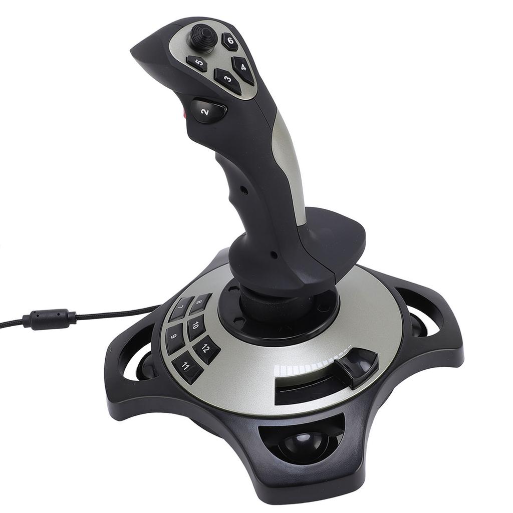 Flight Simulator Joystick Controller USB Wired Flight Stick with Vibration and Throttle for Win 7 8 10 11