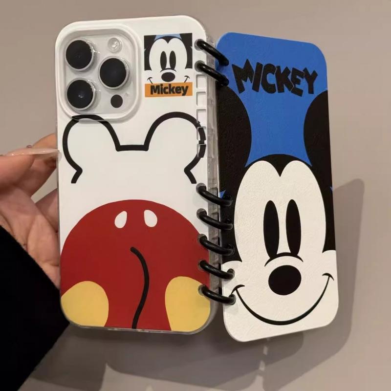 Мультяшный чехол-книжка Mickey & Minnie для iPhone 13/14/15/16 Pro Max