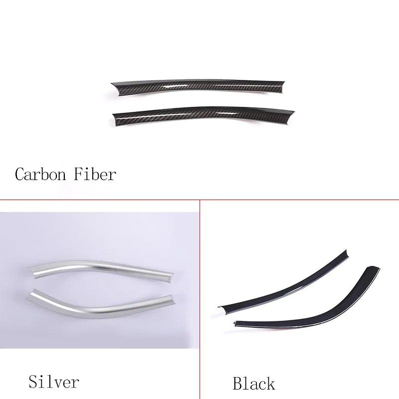 Для Mercedes Benz A/GLA/CLA Class W176 A180 2012-2018 углеродное волокно хромированная декоративная полоска для центральной консоли, автомобильные аксессуары