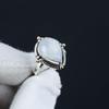 Natural Flashy Moonstone Adjustable 925 Sterling Silver Ring - Fits US Sizes 6 To 10 - Handmade Boho Jewelry for Women & Men, Valentine Gifts