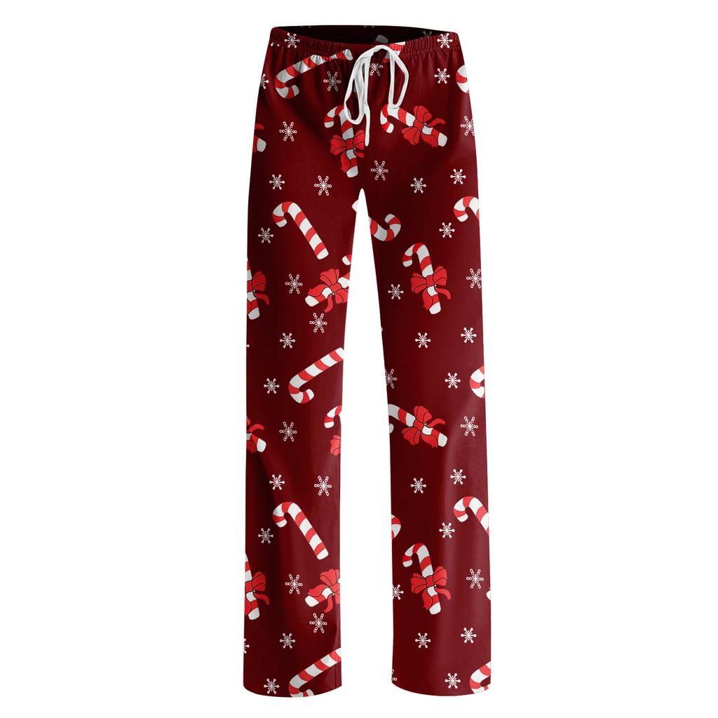 Adult Fashionable Loose Christmas Printed Casual Pants, Loungewear, Sleep Pants