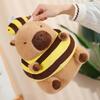 Нетоксичная милая плюшевая игрушка-капибара в шапке пчелы, оранжевая капибара, превращающаяся в гамбургер, плюшевая кукла-единорог, мягкая мультяшная животная подушка, подарок для детей