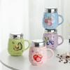 Cute Cartoon Fruit Series Ceramic Cup Fruit High-looking Couple Mug Home with Lid Water Cup Gift Cup