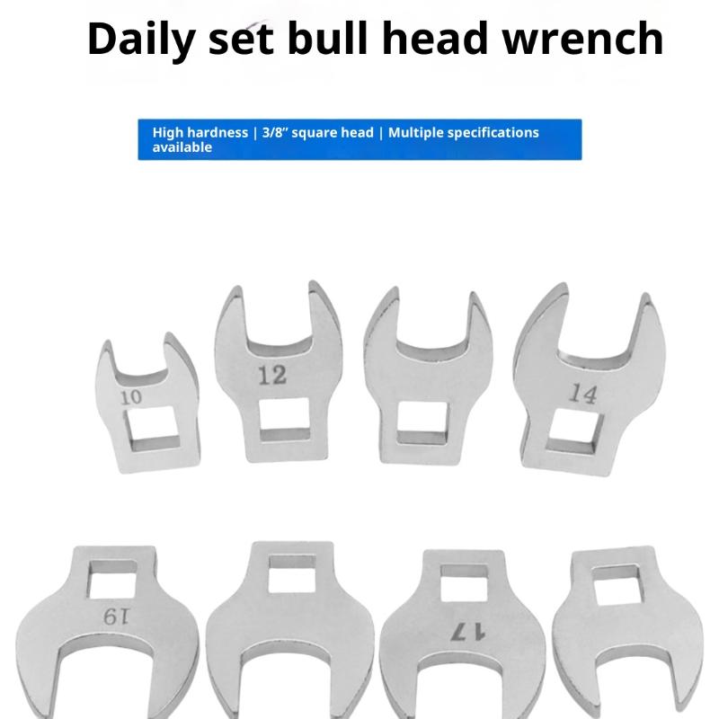 Набор из 8 шт. трещоточных ключей с рукояткой 3/8 дюйма и сменными головками, средний привод, L-образный рожковый ключ, аксессуары