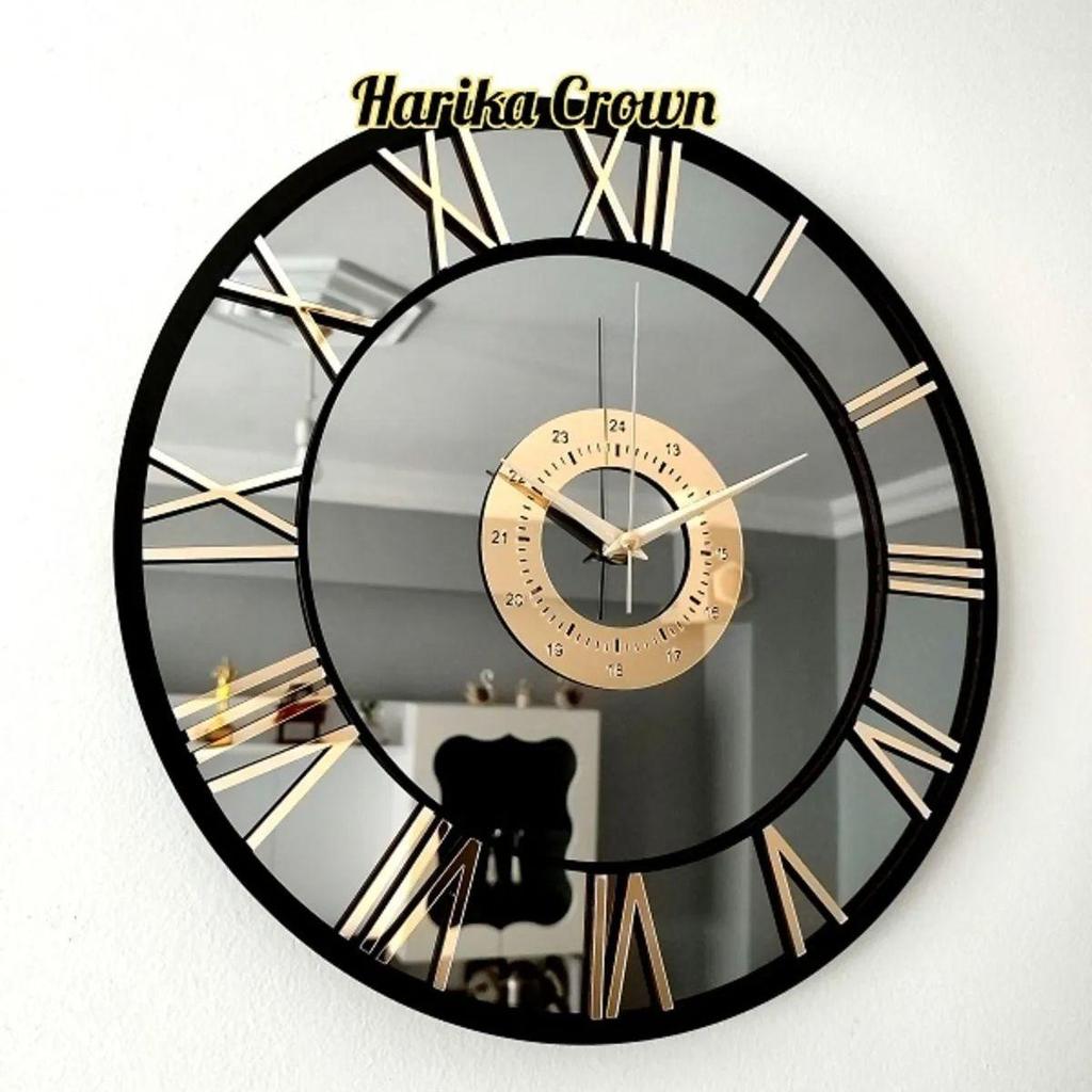 3D настоящие зеркальные декоративные настенные часы, современный дизайн, большие настенные часы с римскими цифрами, украшение для дома, гостиной, спальни 40x40 см