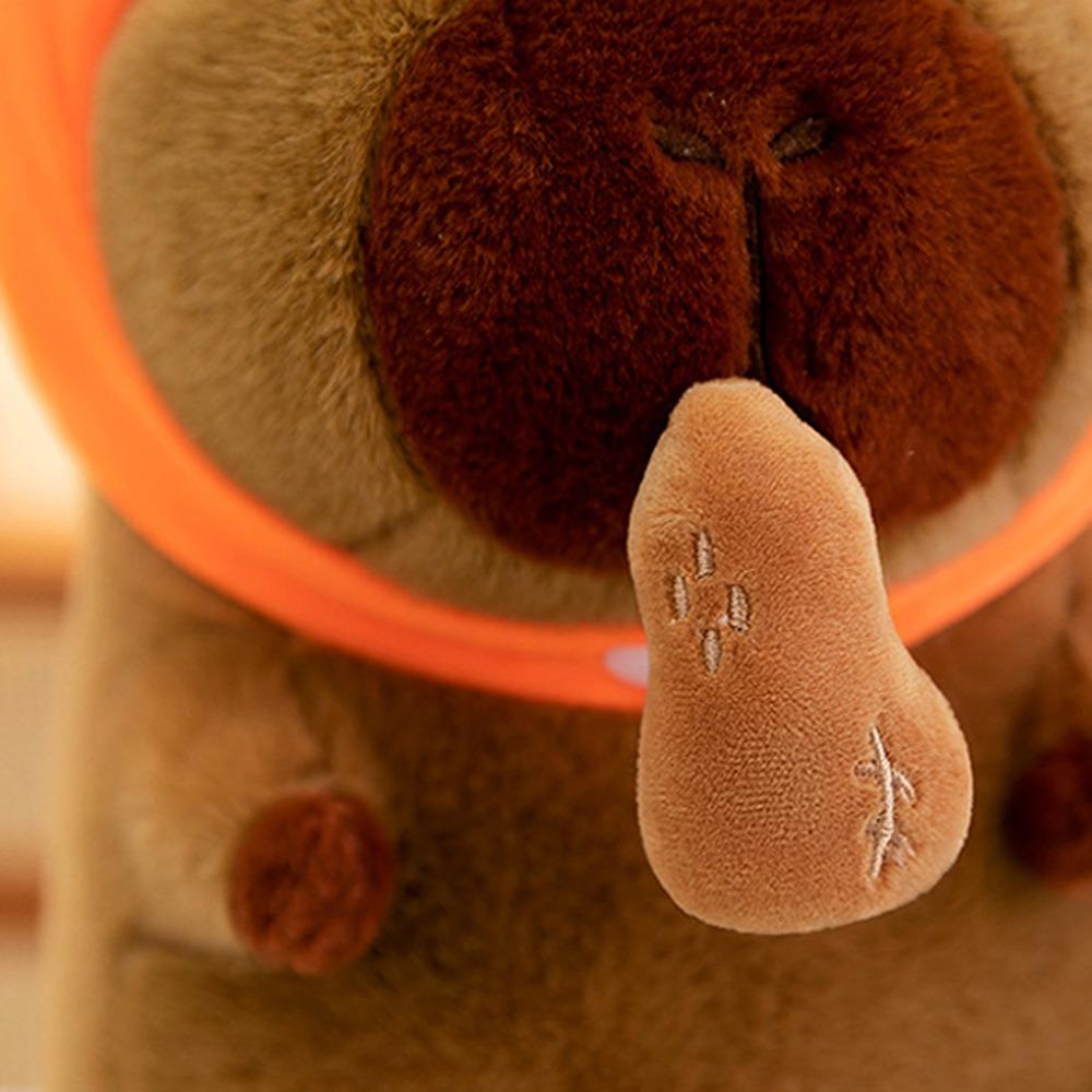Wearing Headband Capybara Plush Toy Doll Peanut Stuffed Capybara Doll  Children's Day
