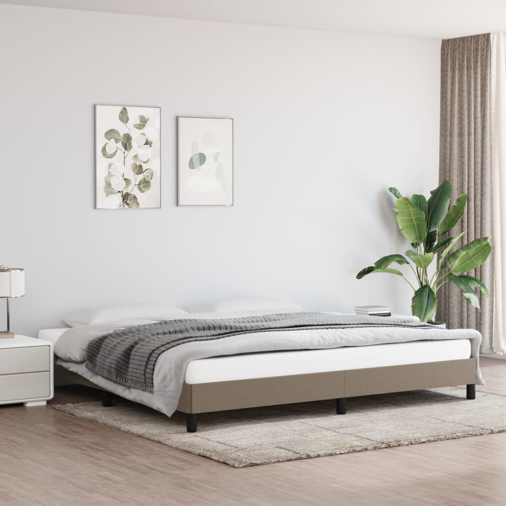 Vidaxl Rama Łóżka Bez Materaca, Taupe, 200X200 Cm, Obita Tkaniną