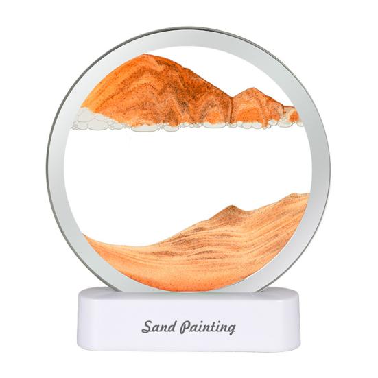 Изысканный высокопрозрачный ночник, экологически чистый 3D-песочный светильник с движущимся песком, светодиодный стол для гостиной