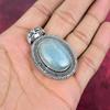 Аквамарин 925 сплошной серебряный кулон, кулон ручной работы с драгоценными камнями, подарки для жены абсолютно новый кулон