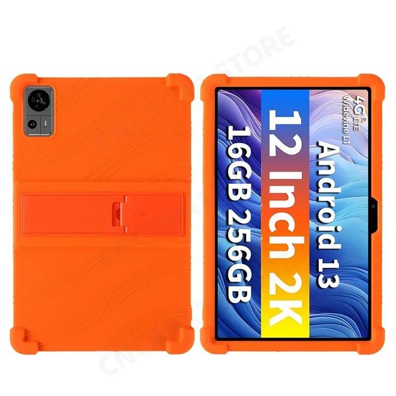 Чехол для Teclast T60 2023 Чехол 12" Планшетный ПК Kickstand Funda с 4 противоударными подушками безопасности Детская безопасность Мягкий силикон
