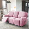 1 2 3 Seater Velvet Recliner Sofa Cover Elastic Split All -Inclusive Sofa Slipcovers Lounge Armchair Covers With Side Pocket