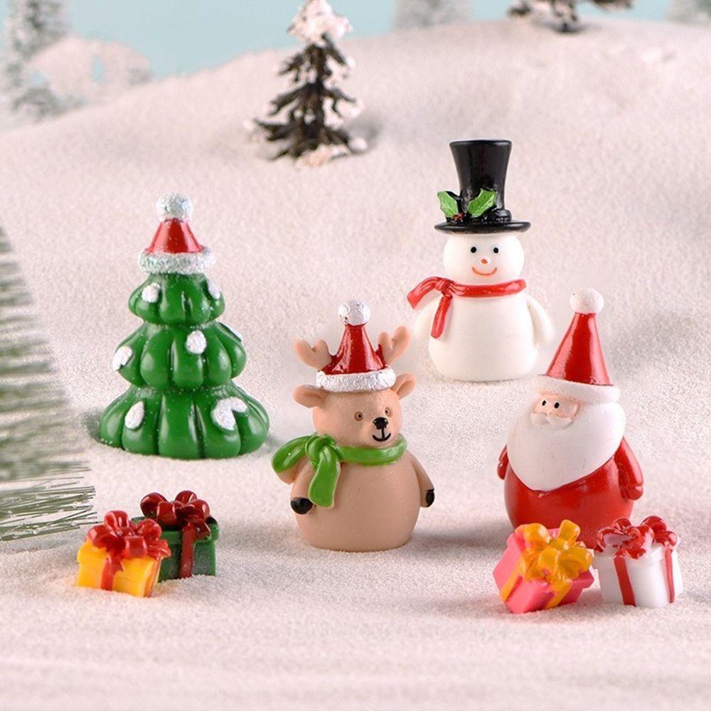 Fairy Garden Decoration Dollhouse Figures Figurines Ornaments Christmas Miniature Micro Landscape