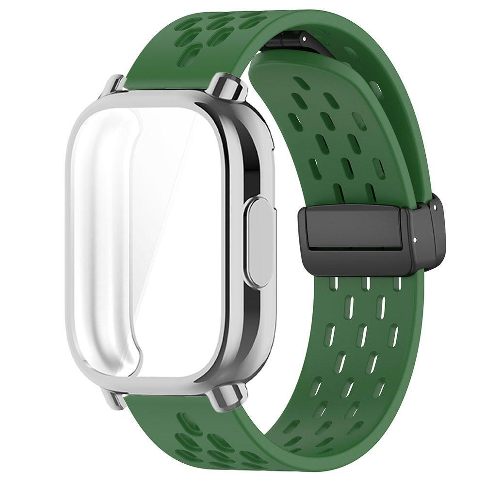 Дышащий ремешок+чехол для Redmi Watch 5 Active Силиконовый спортивный браслет Полностью закрывающий защитный чехол для ремешка Redmi Watch 5 Lite