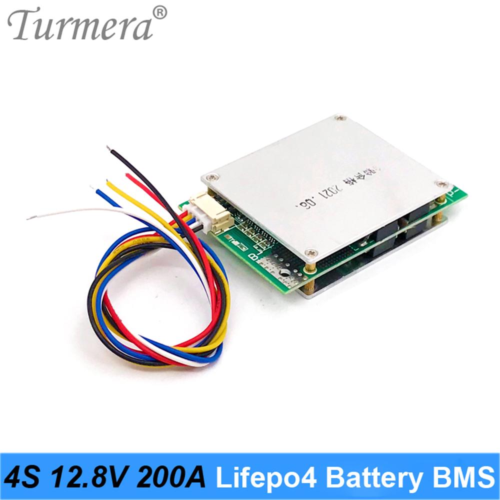 Turmera 4S 12.8V 200A 280A 320A Плата защиты BMS для балансировки аккумуляторов Lifepo4 Использование в аккумуляторах Lifepo4 3.2V 100Ah 200Ah 280Ah 320Ah