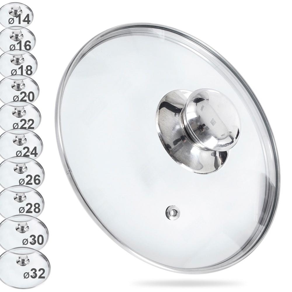 Glass Lid for Pots, Pans, Saucepans, Universal 18 cm