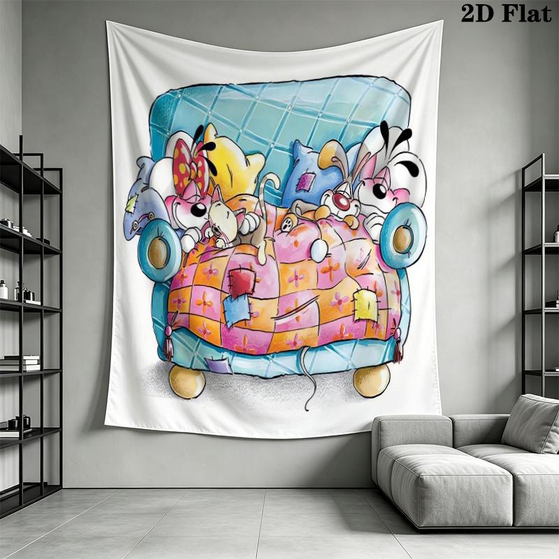 diddl Wall Tapestry Aesthetic Wall Hanging Printed Fabric Blanket Decorative Tapestries for Bedroom Living Room Home Decor