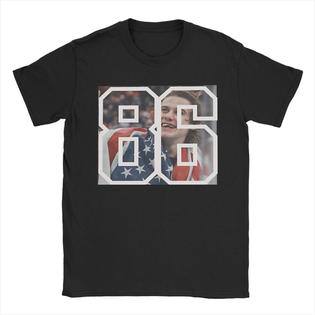 Hockey Hughes 86 USA T Shirt Summer Aesthetic T Shirts Cotton Novelty Tee Shirt For Unisexs ShortSleeved Pattern Tops