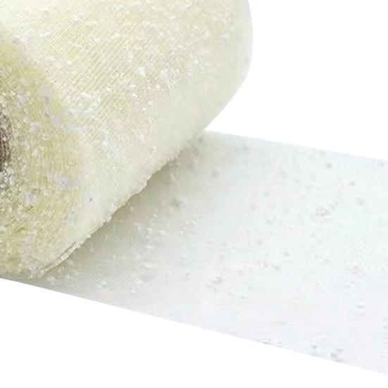 Рулон блестящей тюлевой ткани 6 дюймов 15 ярдов Сверкающая катушка Лента Сетка с пайетками для DIY Юбки-пачки Скатерти Свадебного фона Свадебной сцены Упаковки подарков