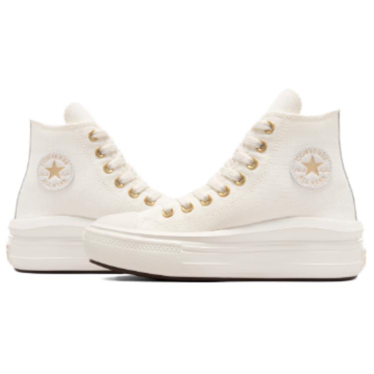 Кеды Chuck Taylor All Star Converse Move Platform High Gs 'Тональный холст - Игрет Металлик Светло-золотой' A08384C