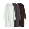Kaslead New Women clothes Western Style Fashion Simple Loose Mohair Long sleeve Cardigan