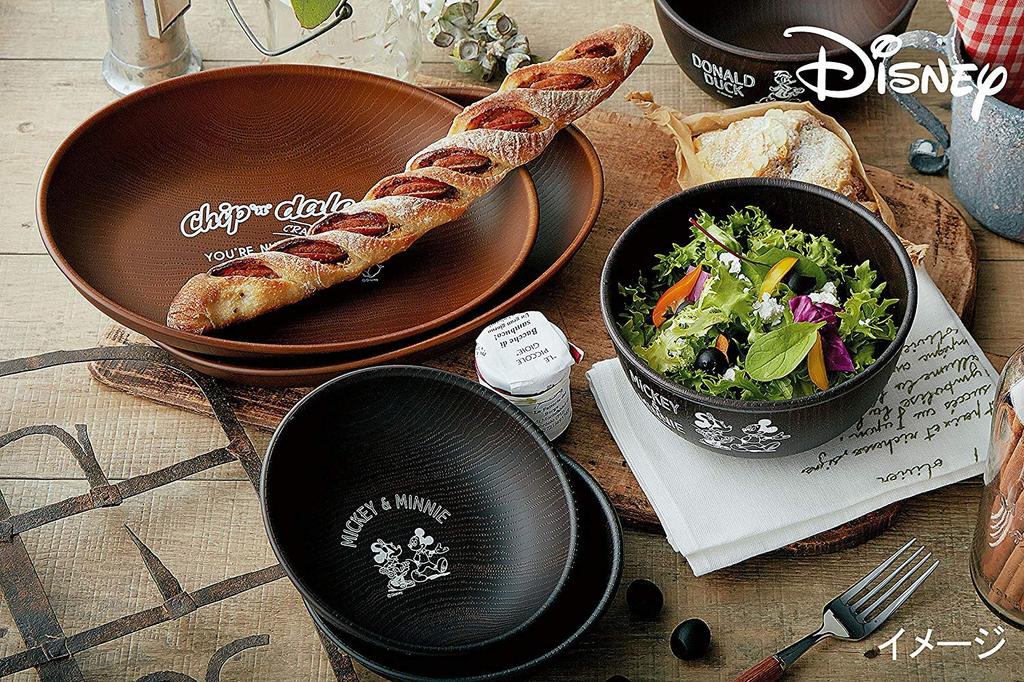 Kintoen Disney Pair of Oval Pasta Mickey 50349 Plates, & Friends,