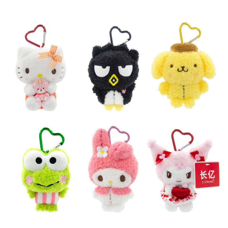 Японский стиль Sanrio Hello Kitty Kuromi Badtz Maru Плюшевая игрушка Милый мультяшный Брелок Подвеска для сумки Украшение Подарок для друзей