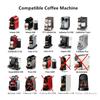 i Cafilas [NESC03] Многоразовый капсульный фильтр для кофе, чашки для приготовления крема из нержавеющей стали, стручки, тамперная основа для Nespresso Inissia, Essenza, Philips LOR Barista