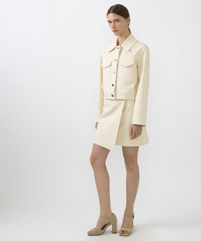 Otte Cotton Button Wrap Sk_Cream