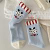 Plush Socks Female Cute Cartoon Puppy Hairball Cloth Label Medium Tube Socks Winter Plush Thickened Warm Sleep Socks