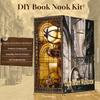 Набор для создания Book Nook Мастерская DIY Деревянная головоломка Студия воздушных шаров Корабль Книжная полка Модель кукольного домика Закладка для книг Строительство Домашний декор