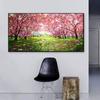 Aesthetical Cherry Blossoms Wall Art Landscape Canvas Painting Colorful Posters and Prints Pictures for Living Room Home Decor
