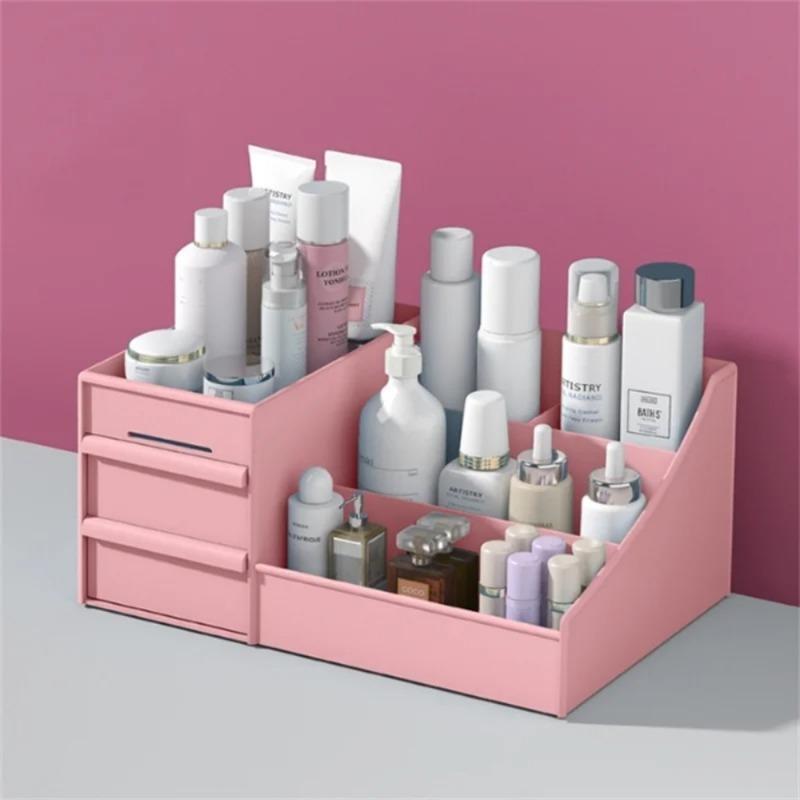Косметический органайзер с выдвижным ящиком, косметический держатель на столешнице в ванной комнате для губной помады, кистей, лосьонов, теней для век, лака для ногтей Комод для хранения ювелирных изделий