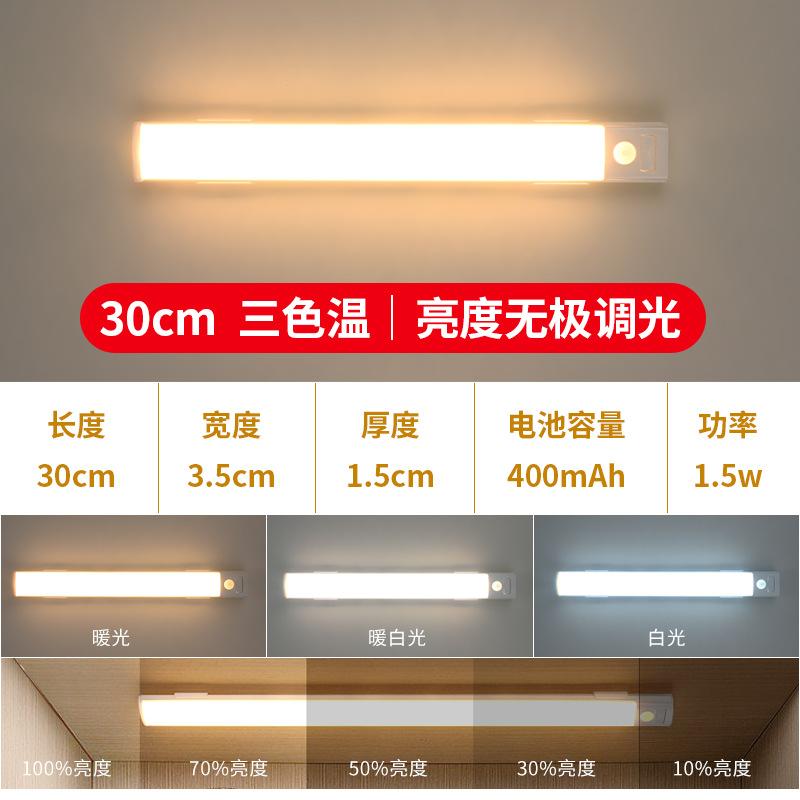 Ультратонкая интеллектуальная светодиодная лента с индукцией человеческого тела, магнитная присоска, самоклеящаяся светодиодная лента для гардероба, перезаряжаемый винный шкаф