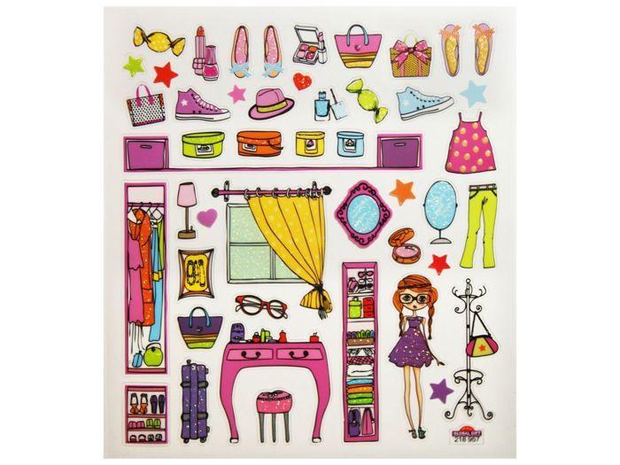 Stickers - Teen Girl Fashion - Glitter