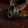 Vintage Anxiety Fidget Rings For Men Spining Titanium Stainless Steel Rotatable Chain Spinner Rings Retro Rock Biker Jewelry
