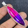 Natural Bi-Color Tourmaline 925 Sterling Silver Jewelry Pendant 2.68" G4J80