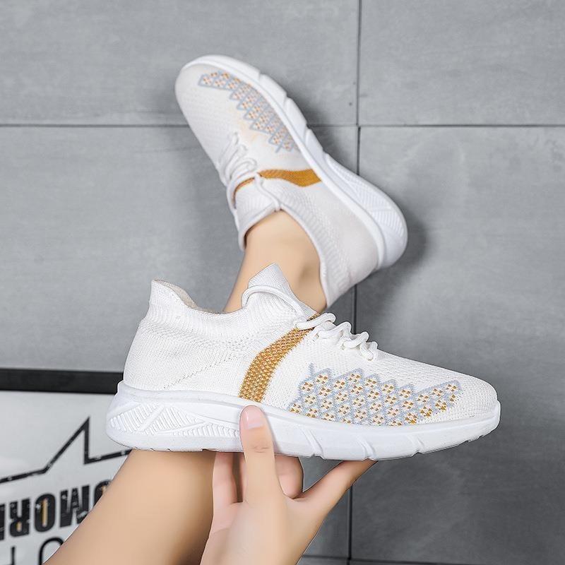 Весна и осень Новые повседневные туфли Женская обувь Flyknit Легкие и дышащие женские кроссовки Женская спортивная обувь