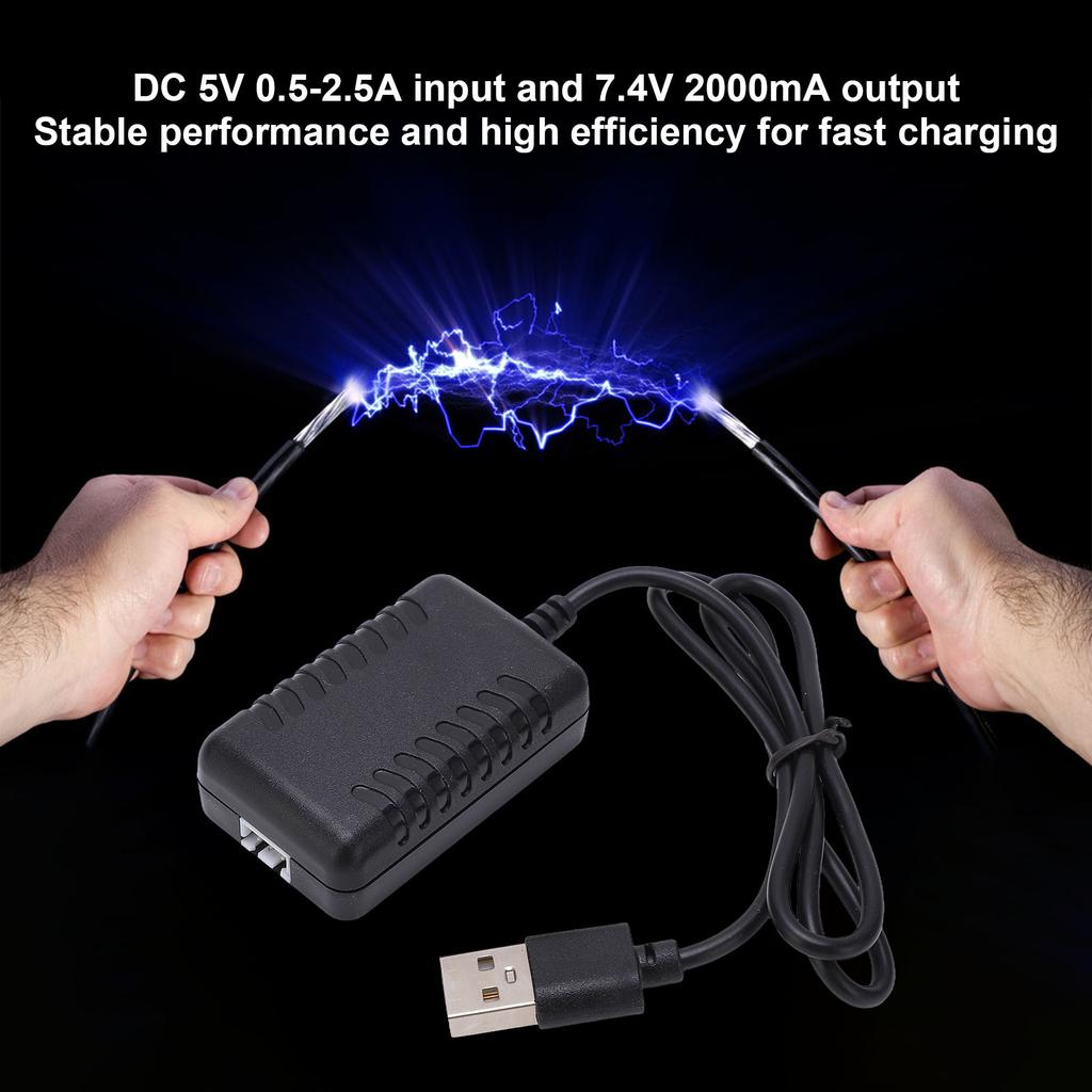 Кабель USB-зарядки для радиоуправляемой машины, выход DC 7,4 В 2000 мА, полная защита для WLtoys 144001 104001