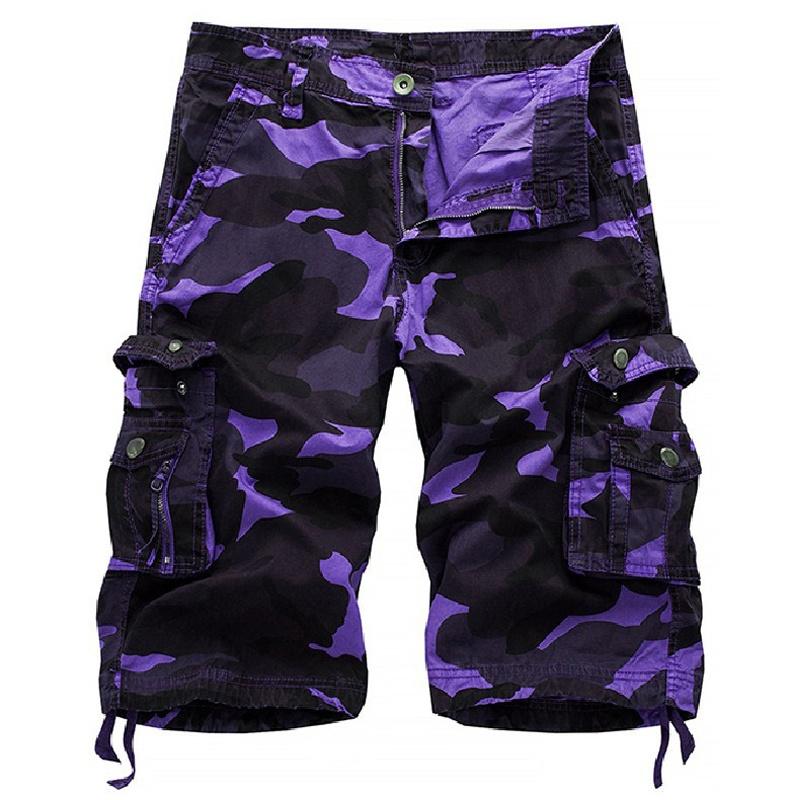 JAYSCE Mens Fashion Cargo Shorts 100%Cotton Casual Summer Work Sprots Pants Classic Short