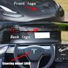 Комплект эмблем для Model 3/Y - Передняя/Задняя/Рулевое колесо Хромированный ЛОГОТИП Аксессуары для модификации Значок Клейкая лента 3M (Мод в стиле OEM)