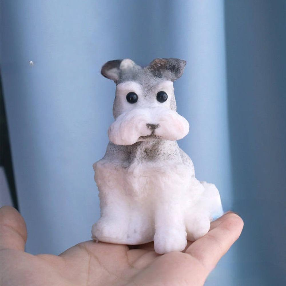 Животное Шнауцер Кукла Сжимаемая Игрушка Медленный Отскок Собака Фиджет Игрушка Моделирование Собаки Сжимаемые Игрушки Взрослые
