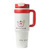12 Hour Thermal Retention Stainless Steel Tumbler With Jumbo Straw Leak Proof Lid Ergonomic Handle For Outdoor Office Use