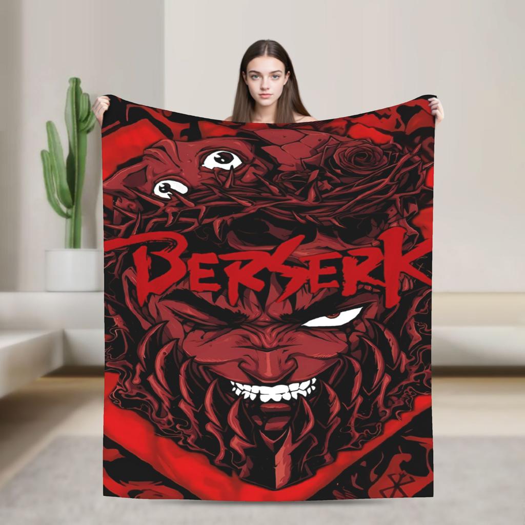 Аниме Плед Теплый Мягкий Оригинальный B-Berserks Плюшевый Постельные Покрывала Накидки Для Домашнего Декора Путешествий Офиса Фланелевое Покрывало Покрывало