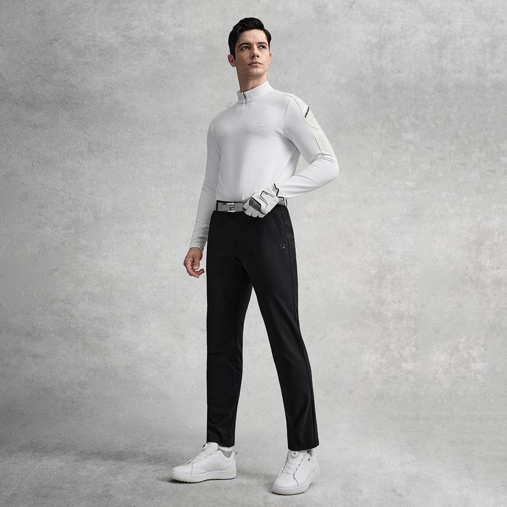 Fila Флисовая подкладка Теплые Простые Удобные Стильные Гольф Универсальные Прямые Вязаные Повседневные Брюки Мужские низы A11M615603F-BK