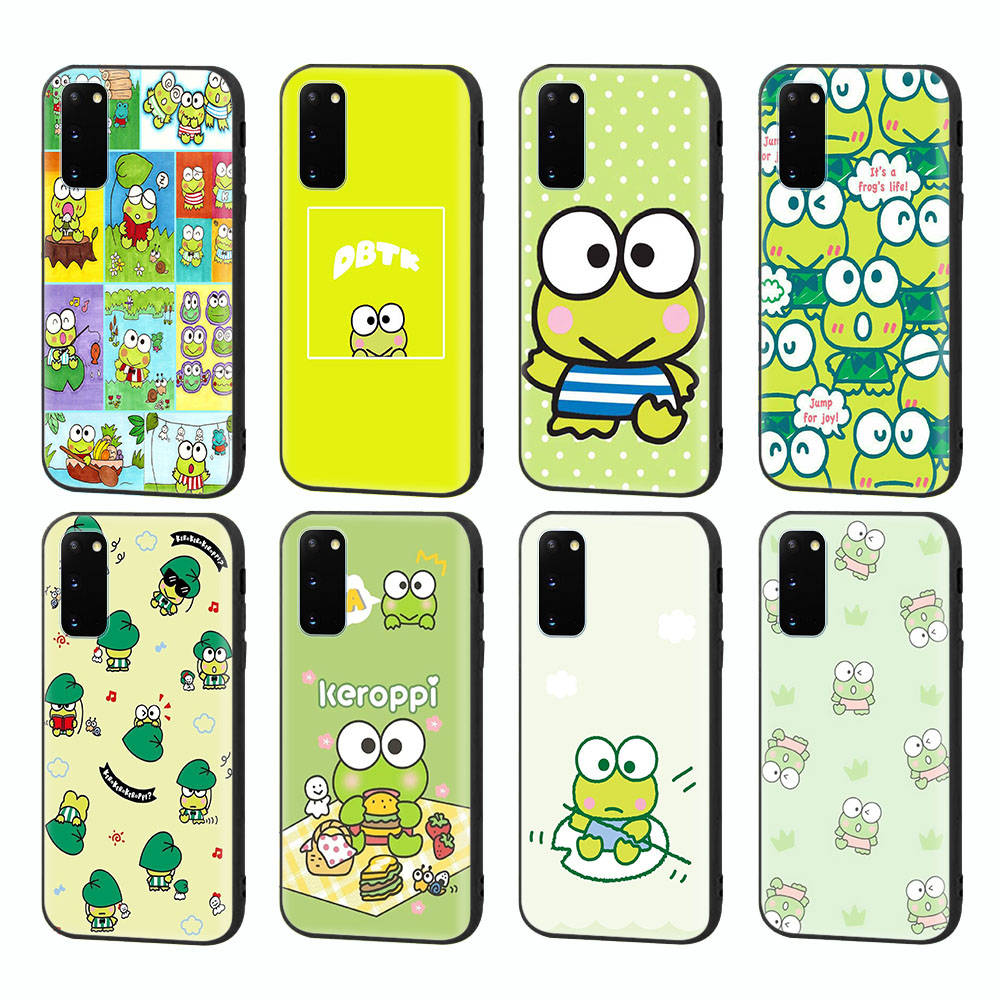 HK17 Keroppi Black Sofe Case for iPhone 16 15 Plus 14 13 Pro 8 SE XR XS Max P30 Nova 5T Y5P Y6 Y7 Y8P Y9 Realme C30 C33 C31 VIVO Y36 V27