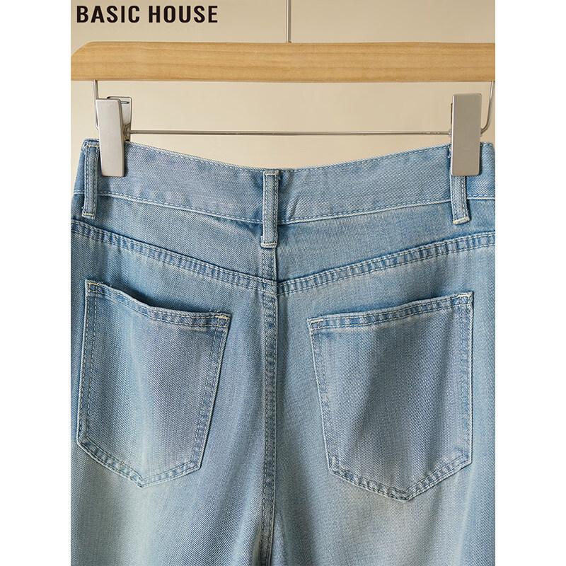Женские джинсы Basic House из смесовой ткани с лиоцеллом, широкие