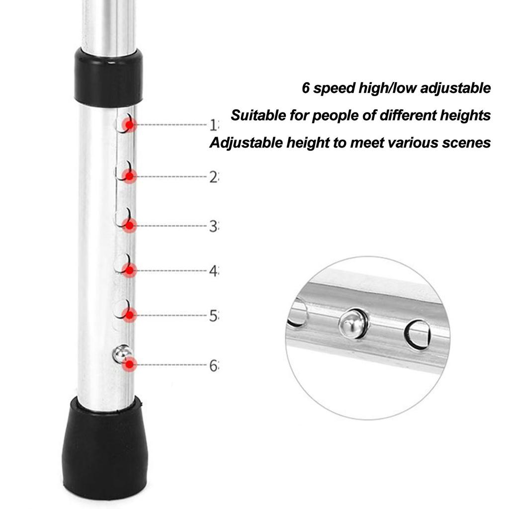 Narrow Walker Adjustable 6 Gears Stainless Steel Folding Elderly Walking Aid for Hospital Family